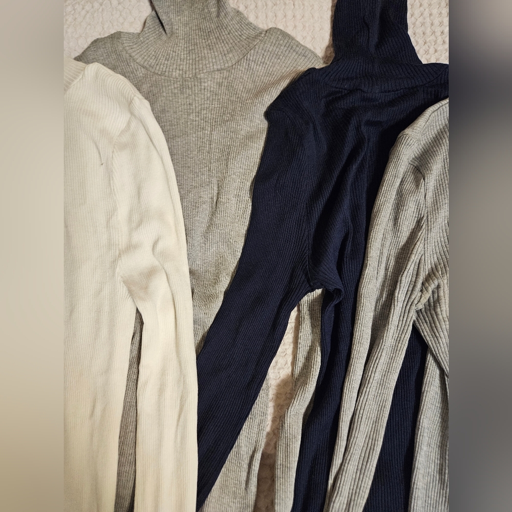 Minimalisma purge-lot of 4 silk women's minimalisma Gunn long sleeve turtleneck